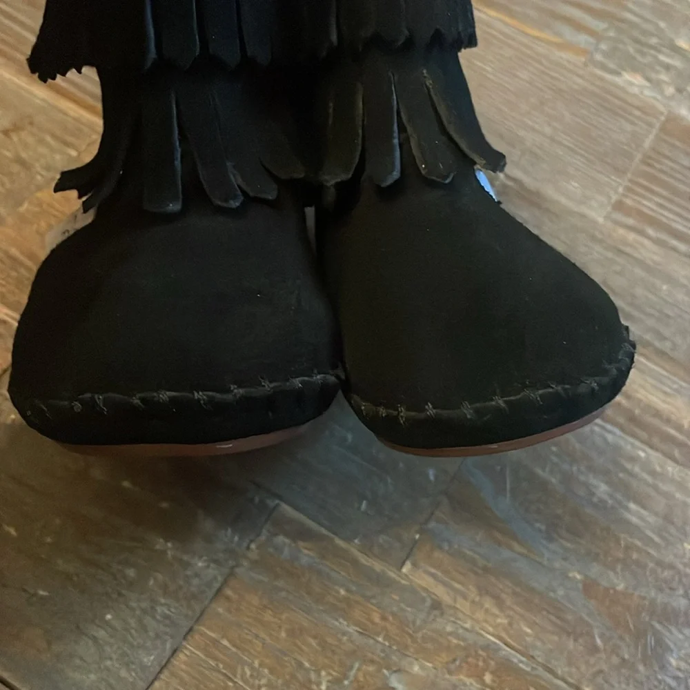 Little Love Bug Black Suede Cozy Boots🖤